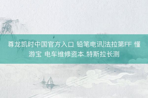 尊龙凯时中国官方入口 铅笔电讯|法拉第FF 懂游宝 电车维修资本 特斯拉长测