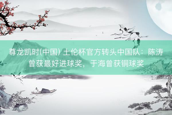 尊龙凯时(中国) 土伦杯官方转头中国队：陈涛曾获最好进球奖，于海曾获铜球奖