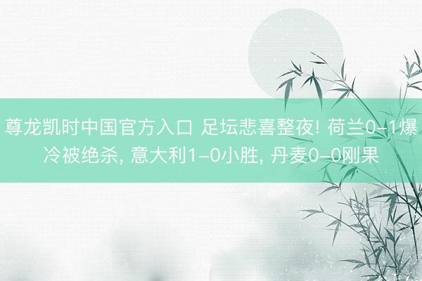 尊龙凯时中国官方入口 足坛悲喜整夜! 荷兰0-1爆冷被绝杀， 意大利1-0小胜， 丹麦0-0刚果