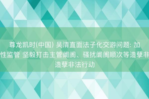 尊龙凯时(中国) 吴清直面法子化交游问题: 加强针对性监管 坚毅打击主管阛阓、骚扰阛阓顺次等造孽非法行动