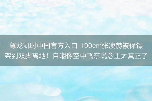 尊龙凯时中国官方入口 190cm张凌赫被保镖架到双脚离地！自嘲像空中飞东说念主太真正了